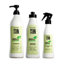 Vegan Keratin & Collagen 3-Piece Set: Shampoo 33.8 fl oz + Leave-On Treatment 10.1 fl oz + Thermal Protector 10.1 fl oz 17.6 oz. - Salon In Recamier