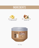 Hydra Repair Deep Treatment Mask | Intense Hydration, Repair & Shine | With Argan Oil & 11 Amino Acids | Salt-Free, Cruelty-Free - Salon In Recamier