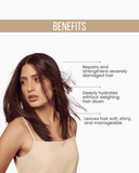 Hydra Repair Deep Treatment Mask | Intense Hydration, Repair & Shine | With Argan Oil & 11 Amino Acids | Salt-Free, Cruelty-Free - Salon In Recamier