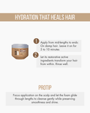 Hydra Repair Deep Treatment Mask | Intense Hydration, Repair & Shine | With Argan Oil & 11 Amino Acids | Salt-Free, Cruelty-Free - Salon In Recamier
