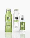 Keratin Ultra Force 3-Piece Set: Shampoo + Conditioner 10.1 fl each + Serum 2.87 fl oz | Strength & Repair with Keratin & Argan Oil | Salt-Free, Cruelty-Free | For Damaged or Weak Hair 10.1.fl.oz. - Salon In Recamier