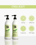 Vegan Keratin & Collagen 2-Piece Set: Shampoo + Conditioner 33.8 fl oz each 33.8 fl.oz. - Salon In Recamier