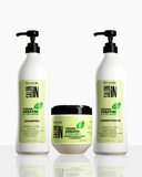 Vegan Keratin & Collagen 3-Piece Set: Shampoo + Conditioner 33.8 fl oz + Mask 17.64 oz 33.8 fl.oz. - Salon In Recamier