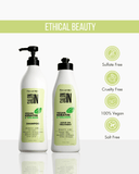 Vegan Keratin & Collagen 2-Piece Set: Shampoo 33.8 fl oz + Leave-On Treatment 17.64 fl oz 17.6 oz. - Salon In Recamier