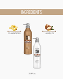 Hydra Repair 2-Piece Set: Shampoo + Conditioner 33.08 fl.oz each | Hydration & Restoration with Argan Oil & 11 Amino Acids | Salt-Free, Cruelty-Free – For Extremely Damaged & Dry Hair 33.8.fl.oz. - Salon In Recamier