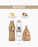 Hydra Repair 3-Piece Set: Shampoo + Conditioner 10.01 fl oz + Leave-On Treatment 10.01 fl oz | Hydration with Argan Oil & 11 Amino Acids | Salt-Free 10.1.fl.oz. - Salon In Recamier