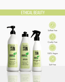 Vegan Keratin & Collagen 3-Piece Set: Shampoo 33.8 fl oz + Leave-On Treatment 10.1 fl oz + Thermal Protector 10.1 fl oz 17.6 oz. - Salon In Recamier
