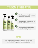 Vegan Keratin & Collagen 3-Piece Set: Shampoo 33.8 fl oz + Leave-On Treatment 10.1 fl oz + Thermal Protector 10.1 fl oz 17.6 oz. - Salon In Recamier