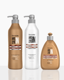 Hydra Repair 3-Piece Set: Shampoo + Conditioner 33.8 fl oz + Leave-On Treatment 10.1 oz | Hydration with Argan Oil & 11 Amino Acids | Salt-Free 33.8.fl.oz. - Salon In Recamier