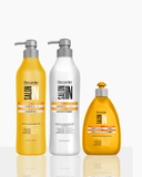 Curls & Waves 3-Piece Set: Shampoo + Conditioner 33.8 fl oz + Leave-On Treatment 10.01 fl oz | Definition & Frizz Control with Jojoba Oil, Keratin & Biotin | Salt-Free 33.8.fl.oz. - Salon In Recamier