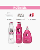 Liss Control 3-Piece Set: Shampoo + Conditioner 10.1 fl oz + Leave-On Treatment 10.1 fl oz | Frizz Control with Lychee Extract, Silk Protein & Keratin | Salt-Free 10.1.fl.oz. - Salon In Recamier