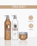 Hydra Repair 3-Piece Set: Shampoo + Conditioner 33.8 fl oz + Deep Mask 10.58 oz | Hydration with Argan Oil & 11 Amino Acids | Salt-Free 33.8.fl.oz. - Salon In Recamier