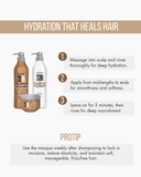 Hydra Repair 3-Piece Set: Shampoo + Conditioner 33.8 fl oz + Deep Mask 10.58 oz | Hydration with Argan Oil & 11 Amino Acids | Salt-Free 33.8.fl.oz. - Salon In Recamier