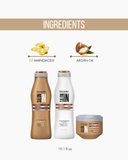 Hydra Repair 3-Piece Set: Shampoo + Conditioner 10.01 fl oz + Deep Mask 10.58 oz | Hydration with Argan Oil & 11 Amino Acids | Salt-Free 10.1.fl.oz. - Salon In Recamier