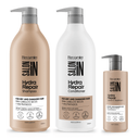 Hydra Repair 3-Piece Set: Shampoo + Conditioner 33.8 fl oz + Leave-In Treatment 10.1 fl oz - Salon In Recamier