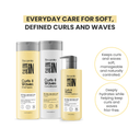 Curls & Waves 3-Piece Set: Shampoo + Conditioner 10.1 fl oz + Leave-In Treatment 10.1 fl oz - Salon In Recamier