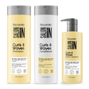 Curls & Waves 3-Piece Set: Shampoo + Conditioner 10.1 fl oz + Leave-In Treatment 10.1 fl oz - Salon In Recamier