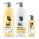 Curls & Waves 3-Piece Set: Shampoo + Conditioner 33.8 fl oz + Leave-In Treatment 10.1 fl oz - Salon In Recamier