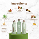 Progressive Smoothing & Shine Ritual | Braziliss 3-Step System: Clarifying Shampoo 17.6 fl oz + Hair Treatment 35.27 fl oz + Intensive Mask 17.6 fl oz | Vegan Keratin, Argan Oil & Jojoba Oil | Formaldehyde-Free, Cruelty-Free