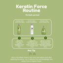 Keratin Ultra Force 3-Piece Set – Shampoo + Conditioner 33.8 fl oz each + Leave On Treatment 10.1 fl oz | Strength & Repair with Keratin & Argan Oil | Salt-Free, Cruelty-Free | For Damaged or Weak Hair 33.8.fl.oz. - Salon In Recamier