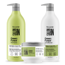 Green Forest 3-Piece Set: Shampoo + Conditioner 33.8 fl oz + Deep Treatment 10.5 oz - Salon In Recamier
