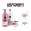 Color Protection 3-Piece Set: Shampoo + Conditioner 33.8 fl oz + Deep Treatment Mask 10.5 oz - Salon In Recamier