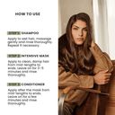 Keratin Ultra Force 3-Piece Set: Shampoo + Conditioner 33.8 fl oz + Deep Treatment Mask 10.5 fl oz - Salon In Recamier