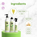 Vegan Keratin & Collagen – Shampoo + Leave-On + Thermal Protector Set